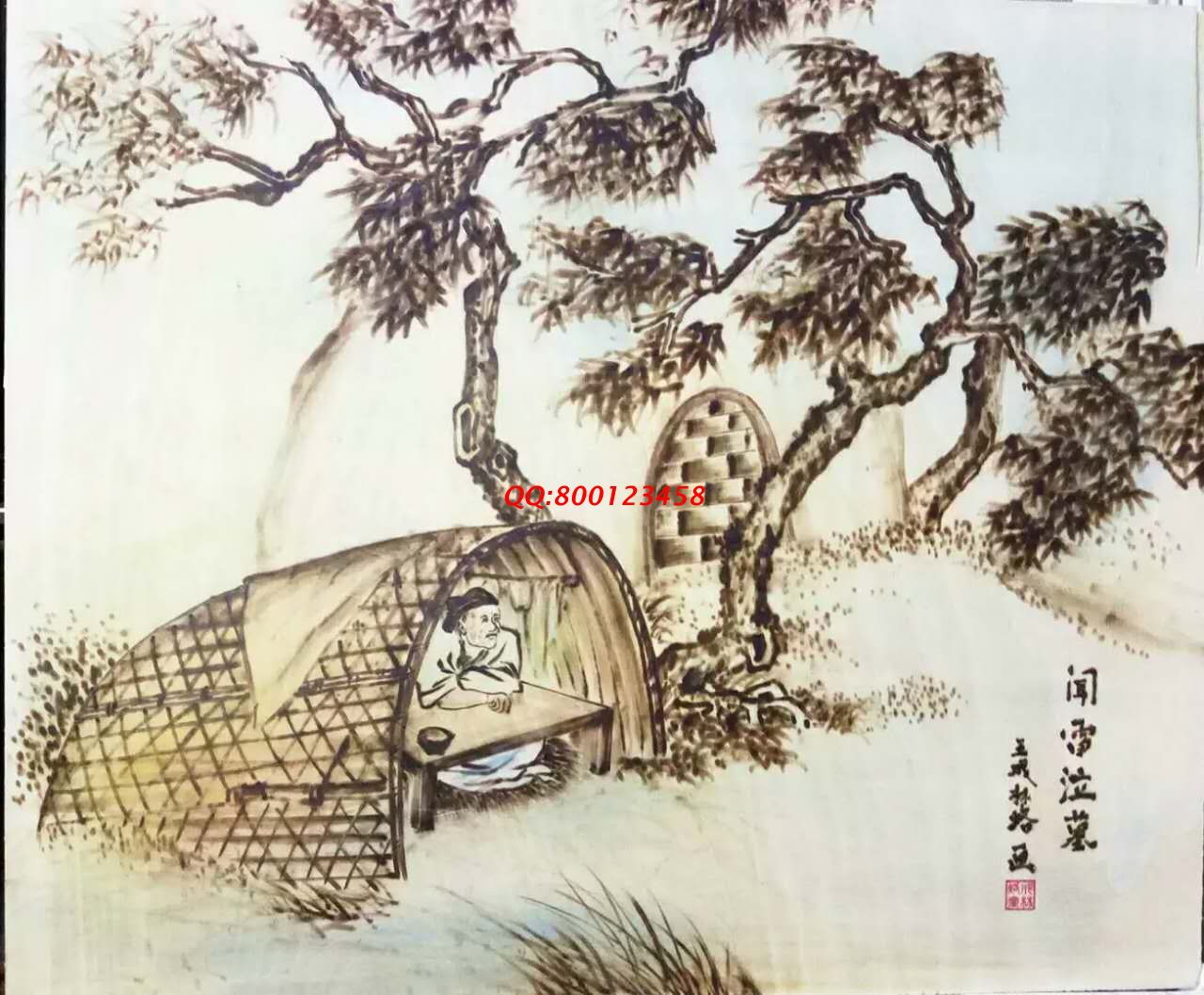 【民間手工藝品推介】邱縣傳統(tǒng)純手工烙畫，《二十四孝系列》預(yù)約定制，尺寸46*39cm